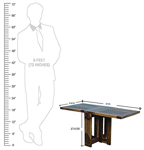 Image of Sheesham Wood Folding Coffee Table for Living Room | Center Table | Provincial Teak Finish