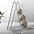 Telescoping Ladder, 16.4FT(2.5m+2.5m) Extension Ladder Dual Purpose Stainless Steel Telescopic Ladder with Stabilizer Adjustable and Non-Slip Feet, 330lbs Max Capacity Folding Ladders for Household
