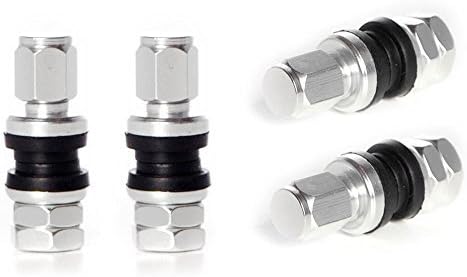 Circuit PerformanceVS33 Shorty Silver Aluminum Bolt-in Valve Stems (Set of 4)