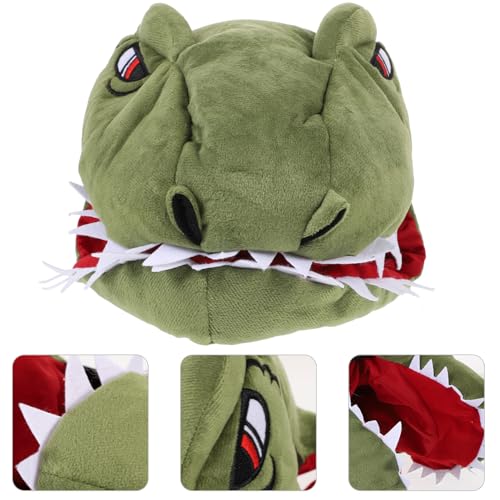Gorro de dinosaurio verde ideal como regalo para fiestas de disfraces 7
