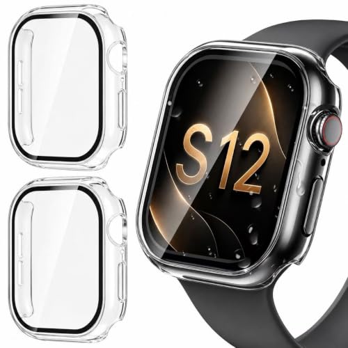 YIJDACASE 2 Pack Waterproof Case for 46mm Apple Watch Series 12 Clear