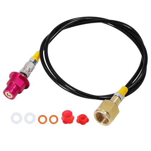 HMKUGO Soda Machine Co2 Adapter Quick Connector Adapter Hose, 60 Inch for Co2 Storage Tanks Compatible with Terra DUO Art Gaia Series