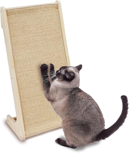 Jucgghk The Beautiful L-Shaped Steal Cat Scratcher Contains Catnip. It is an Artificial Pet Scratcher Suitable for Indoor Pets Suitable for Indoor Pets(L-Shape Scratcher)