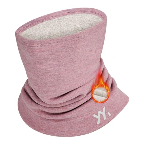 YANIKY Winter Warm Schlauchschal Damen Herren Fleece, Modal-Wolle Mix Schal Thermo Loop Schal Halswärmer, Winddicht Halstuch für Skifahren Fahrrad
