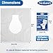 Mckanti Toilet Seat Covers Disposable - 120 Pack XL Flushable Paper Toilet Seat Covers for Adults Kids Potty Training, Biodegradable Travel Essential Accessories for Public Restrooms Airplane Camping