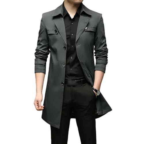Trench décontracté haut de gamme en taille XXL conçu avec des finitions soignées et un tissu durable