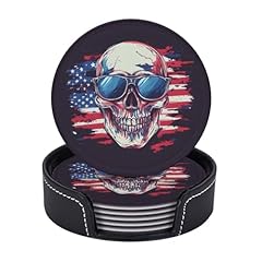 Vibrant Us Flag Skull Art