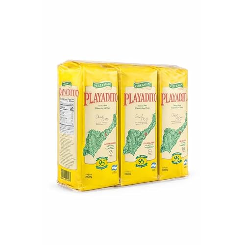 Yerba Mate Playadito 1 kg Pack 3 Maté argentin