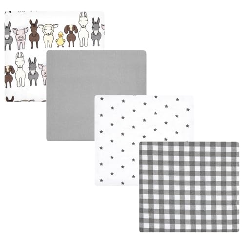 Image of Luvable Friends Little Treasure Flannel Receiving Blankets 4pk