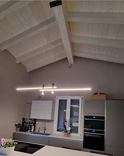 Lámpara de techo LED moderna regulable con altura ajustable para oficina, bar y salón 3