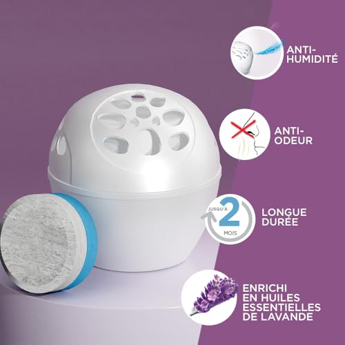 Rubson Sensation Relax Recharges universelles pour absorbeur d'humidité parfum lavande (2 x 300 g) – Recharges 3 en 1 anti-humidité, anti-odeur et agréable parfum – vue 3