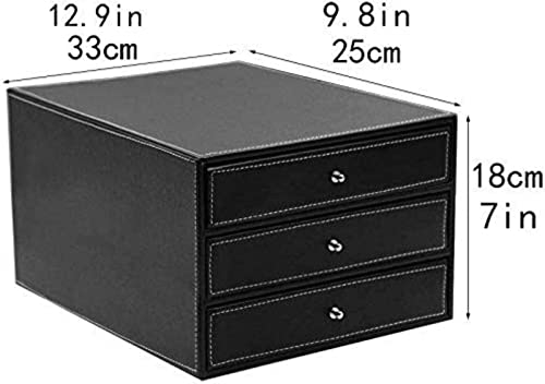 Mnb Home Office Filing Cabinet Leather Desk Organizer Creative File Rack Drawer File Cabinet #TOP1