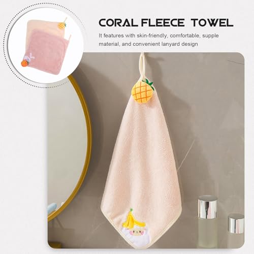 Toallas de mano grandes de forro polar coral para un baño elegante, cómodo y de gran calidad 6