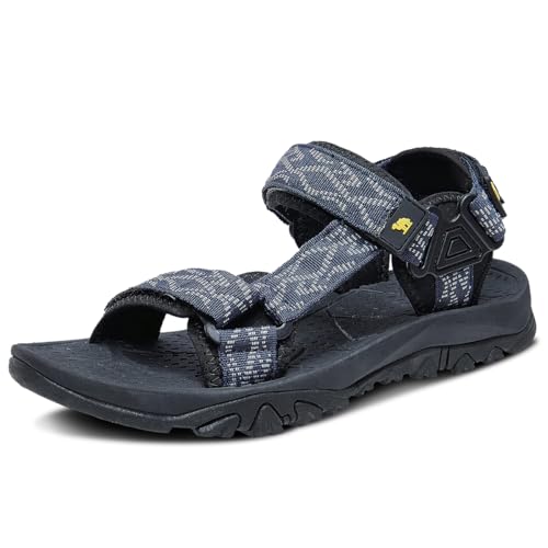 CAMELSPORTS Mens Hiking Sandals Outdoor Sport Water Walking Sandals Open Toe Straps Non-Slip Summer Beach Shoes with Arch Support
