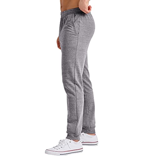 Hanes Men's Originals French Terry Joggers, Lightweight Sweatpants with Pockets, 30" Inseam, Black 50R PE Heather, X-Large3