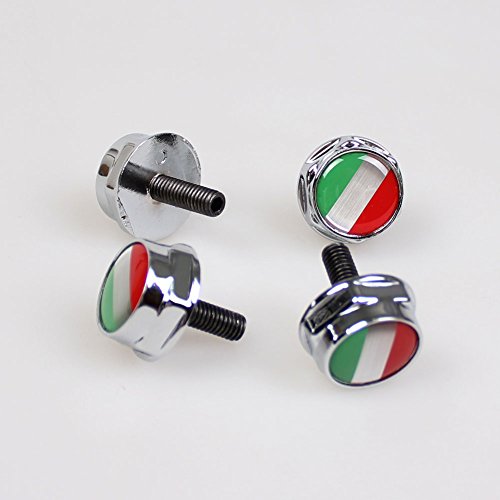Beautost Racing Sports Italy Italian Flag Car Emblem License Plate Frame Screw Bolt Fastener Bolts #TOP1