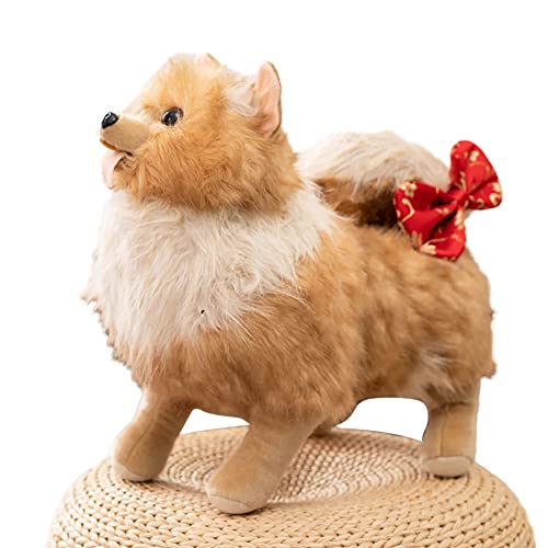 BYNYXI Perro de peluche de pie, 30 – 35 cm, perro de peluche como juguete de peluche real Jack Russell Terrier cachorro Chihuahua Bulldog Peluche Juguete para niños y niñas