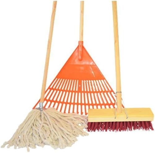 Mop, Rake & 12" Yard Broom combo