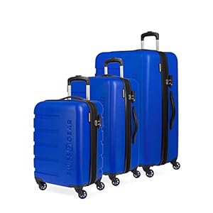 SwissGear 7366 Hardside Expandable Luggage with Spinner Wheels, Cobalt, 3-Piece Set (19/23/27)