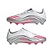 adidas Unisex-Adult F50 Messi Pro Firm Ground, White/Lucid Red/Silver Metallic, 4.5