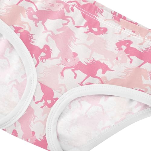 Girls' Underwear Pink Unicorns Cotton Stretch Comfort Toddler Panties4