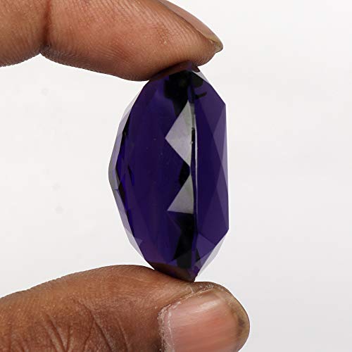 Real-Gems 93.20 Ct Violet Amethyst Cushion Shaped Loose Gemstone #TOP2