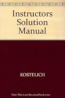 Instructors Solution Manual 0201525186 Book Cover