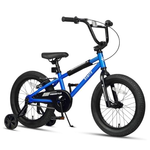 cubsala 16 Inch Little Kids Bike for 4 5 6 7 Years Old Boys Girls Youth BMX Style Bicycle with Training Wheels Coaster & Rear V Brake, Sky Blue
