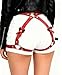 Red Print Punk Leather Thigh Harness&Body Chain Belt,Adjustable Gothic Waistband with Leg Garter Belts for Women,Alluring Clubwear,Valentine Day Date Night Outfit,Rave Festival Fashion,Rock Accessory