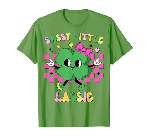 Sassy Little Lassie St Patrick's Day Toddler Girls Kids Camiseta
