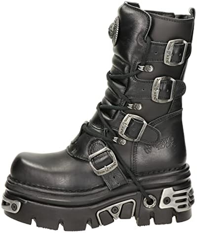 New Rock Reactor Half Boots Unisex Platform Boots in Black - 6.5 US | Image 7