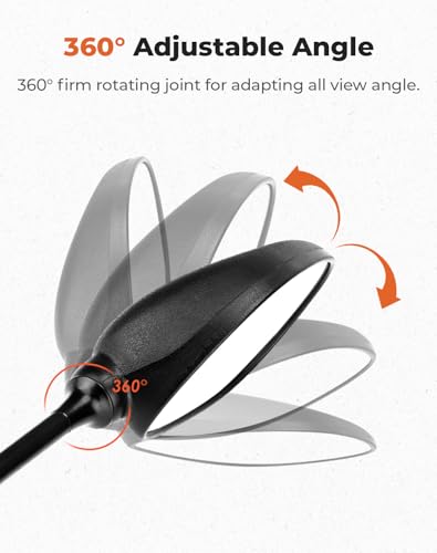 Kemimoto UMI009 Motorcycle Rear View Mirror 360 Degrees Ball Type Rearview Mirror With 7/8 Inch Handlebar Mount Clamp Compatible With Motocycle Scooter Sportsman Dirt Bike Cruiser And More thumb #2