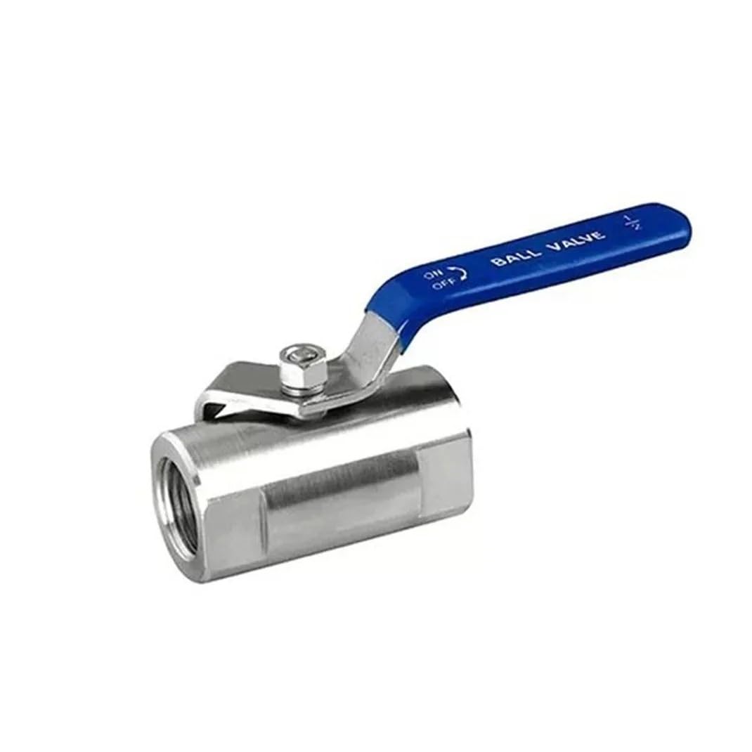 Sylale Women's 1 Pc 304 Stainless Steel Ball Valve Bsp Thread /4"-4" Industrial Valve(1")