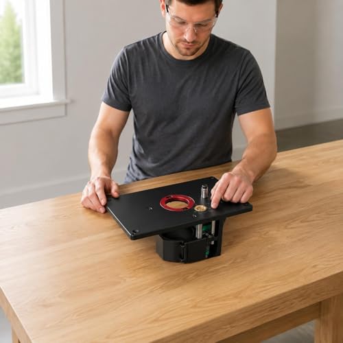 Réglage fin pour table de levage de défonceuse inversée