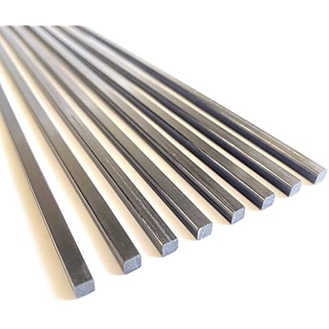 8pcs 4.0mm Square Carbon Fiber Solid Rods 4.0x4.0x420mm,1.4/2/3/4/6mm Available Cover