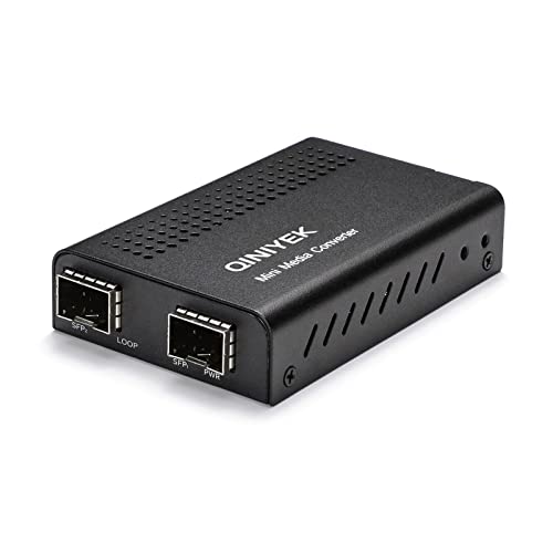 Image of 10 Gigabit Ethernet SFP+ Media Converter - 2 Open SFP+ Slots, Supports 10GB Fiber & Copper, DC 512V, Power Adapter Included