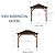 Backyard Discovery Barrington 12' x 10' Cedar Wood Outdoor Gazebo Pavilion with Hardtop Galvanized Steel Hip Roof, Snow Support, Wind Resistance, PowerPort, Shade for Garden, Patio, Deck, Entertaining