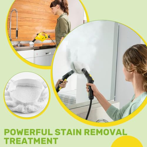 10 Stück Universelle Wiederverwendbare Dampfreiniger Ersatzpads, Mikrofaser Ersatz-Tücher für Hand Dampfreiniger - Waschbare Dampfwischpads für Boden, Wand & Kleidung