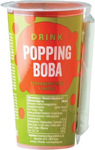 OBOBA Popping Boba Drink, Strawberry und Kiwi - 1 x 425ml