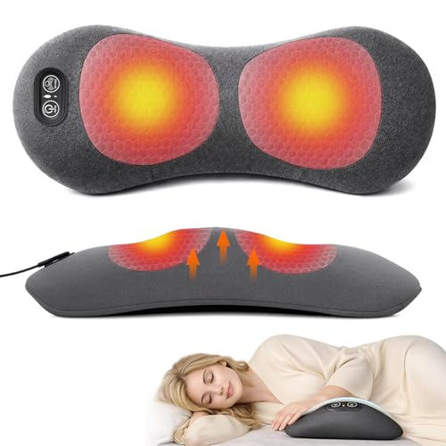 3 In 1 Rückenmassagegerät, Deep Comfort 3 in 1 Massage Pad with Traction, Vibration & Heat, Ergonomische Rückenstütze Unterer Rücken mit Intelligentem Steuerschalter für Unteren Rücken (Netzbetrieb)