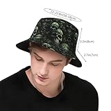 GAPWJNK Green Skull Bucket Hat Sun Hat Unisex Breathable Cap Fit Beach Fishing Hiking Gardening Classic for Men Women Teen