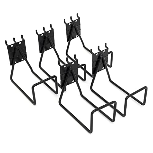 VICTORY DISPLAY & STORE FIXTURE MFG Heavy-Duty Garden-Hose Garage Utility Hook fits Both Slatwall and Pegboard, Pack of Three or Five (Quantity 5) (5)