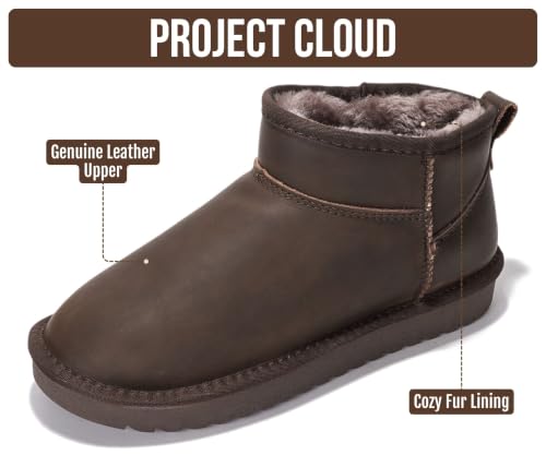 Image of Project Cloud Genuine Leather Ankle Boots for Women - Water Resistant with Memory Foam Insole Winter Boots - Trending Shoes & Comfortable Women's Ankle Boots (Hippy)