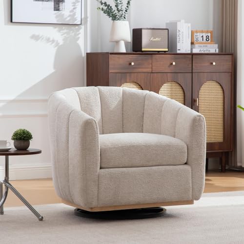 PUGSDRLY Chaise Pivotante Moderne à 360 Degrés, Fauteuil Club avec