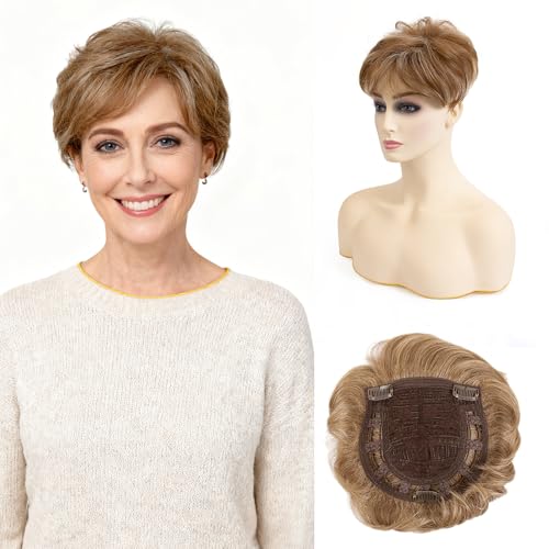 Short Hair Topper for Thinning Hair 5.5 Inch Short Pixie