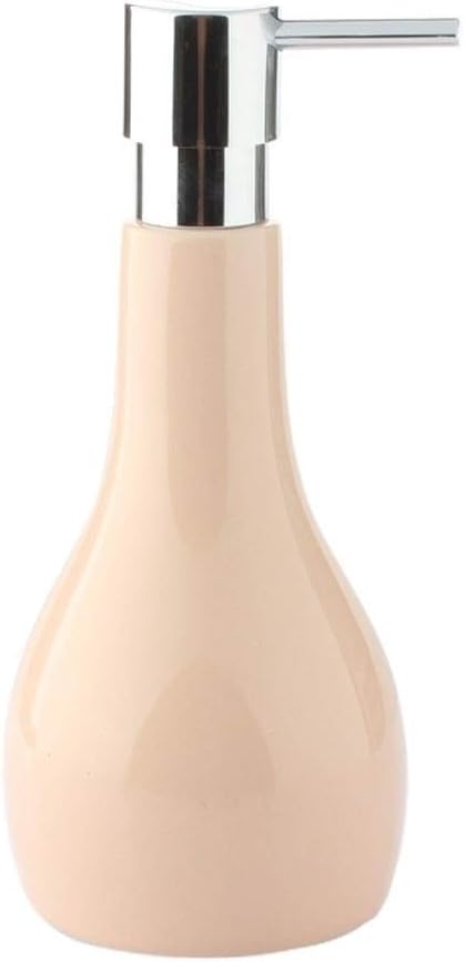 Soap Dispenser Creative Ceramic Emulsion Bottle Manual Glossy Ceramic Soap Dispenser Simple Fashion Bathroom Accessories Liquid soap Dispenser (Color : Beige)