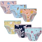 Little bety Girls Giraffe Printed Underwear Kids Cotton Comfort Panty Briefs Toddler Undies Size 5 Mixedcolor