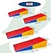 WAZHOU Incline Gymnastics Wedge Mat - Red,Yellow, Blue - Tumbling, Gymnastics, Aerobics, Stretching, Pilates, Yoga, Martial Arts - Exercise Mat(120x60x35cm)