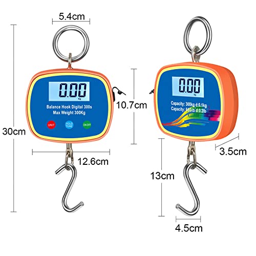 Báscula grúa digital iDili 300KG doble pantalla LCD miniatura 2