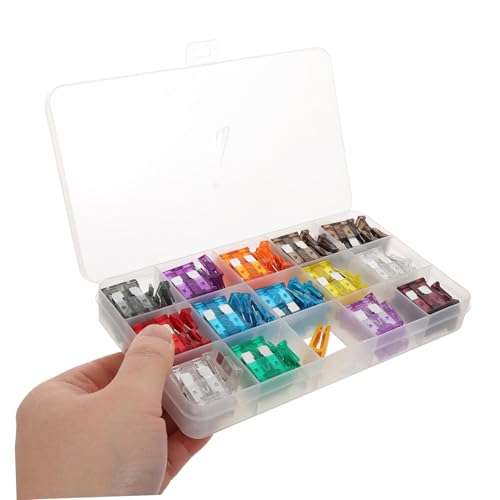 Kit de fusibles automotrices Unomor, 150 piezas, formato bajo, para autos, camiones, RV y motocicletas, reemplazo rápido, surtido compacto con caja de almacenamiento para fácil acceso miniatura 4